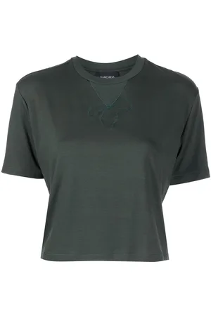 Marchesa Notte Dominique cropped jersey T-shirt