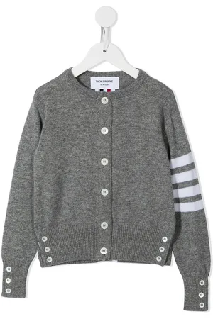 Thom Browne 4-Bar crew neck cashmere cardigan