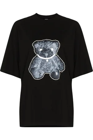 We11 Done Pearl Necklace Teddy cotton T-shirt