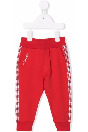 MONNALISA Logo-embroidered track pants