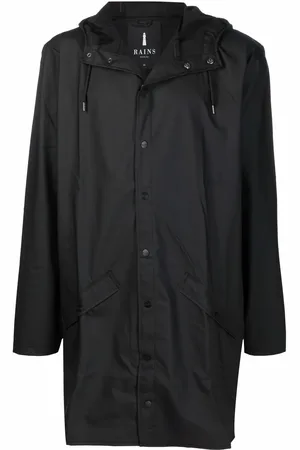 Rains Press-stud hooded raincoat