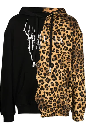 HACULLA Paneled leopard-print logo hoodie