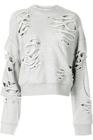 GOEN.J Oversized destroyed layered sweatshirt