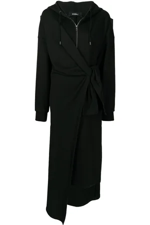 GOEN.J Knot-detail hooded dress