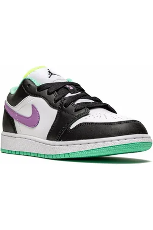 Jordan Air Jordan 1 Low "Black / Violet Shock / Green Glow" sneakers