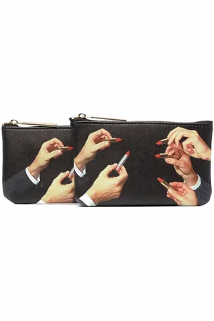SELETTI Graphic-print textured wallet