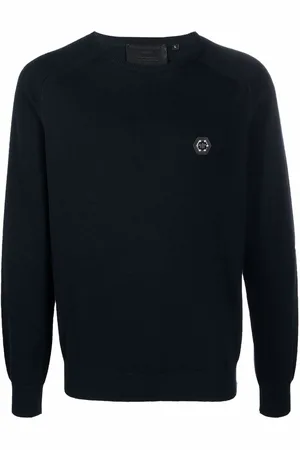 Philipp Plein Logo-patch crew neck jumper