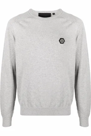 Philipp Plein Logo-patch cotton jumper