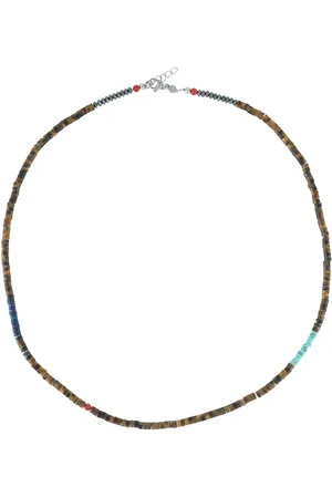 Nialaya Heishi faceted bead-embellished necklace