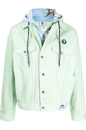 A Bathing Ape Logo-badge denim jacket