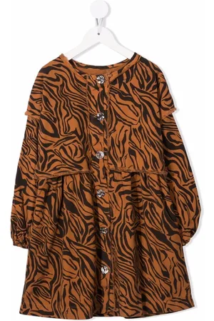 Le pandorine Tiger-print midi dress