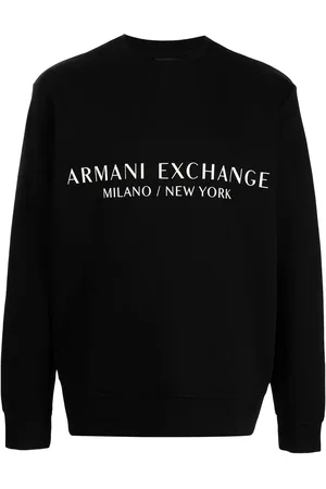 Armani exchange black best sale sweater