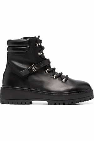 Tommy Hilfiger Polished leather flat boots