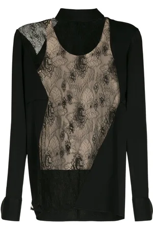 Gloria Coelho Lace crepe blouse