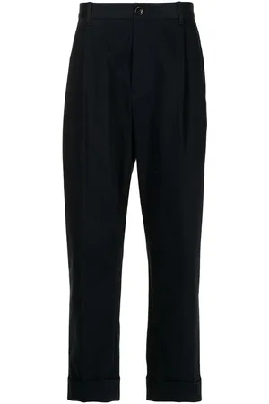 Ports V Turn-up hem straight trousers