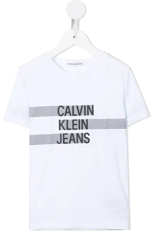 Calvin Klein Kids logo-print Cropped T-shirt - Farfetch