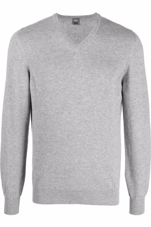 FEDELI V-neck cashmere jumper
