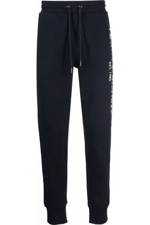 Tommy Hilfiger Logo-embroidered drawstring cotton track pants