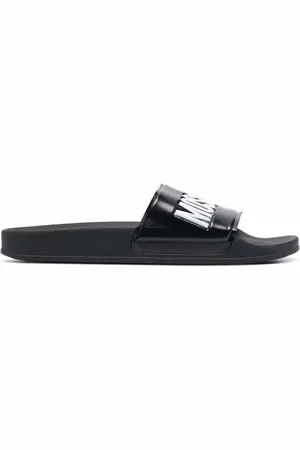 Moschino Logo embossed slides