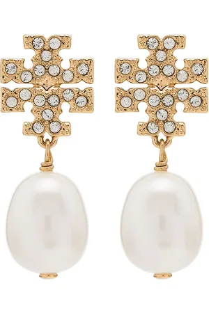 Tory Burch Kira pav?? pearl drop earrings