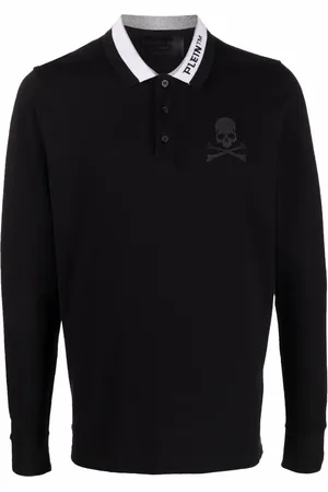 Philipp Plein Logo skull print polo shirt