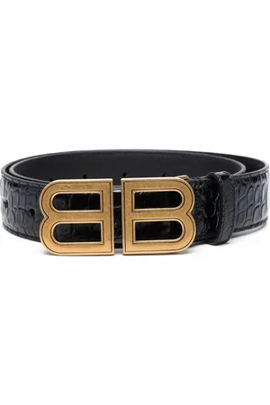 Balenciaga BB Hourglass Large Belt in Black