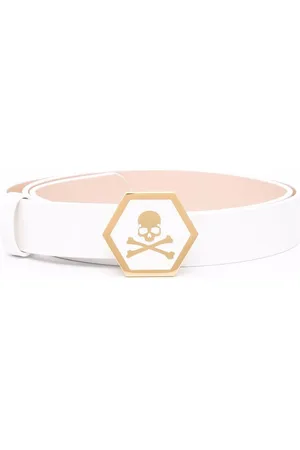 Philipp Plein Skull-motif leather belt