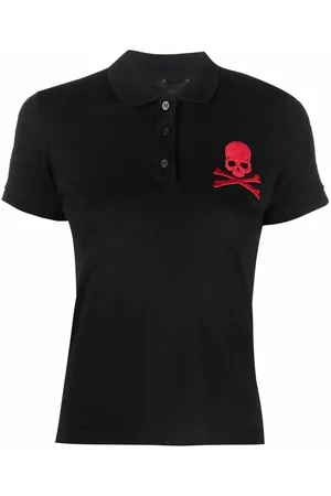 Philipp Plein Skull-patch polo shirt