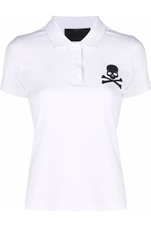Philipp Plein Skull-patch polo shirt
