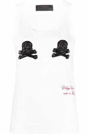 Philipp Plein Skull-appliqu?? tank top