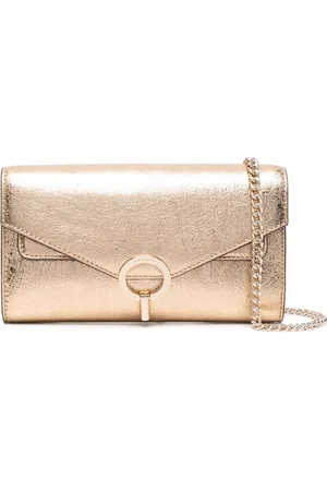 Sandro Metallic-finish clutch bag