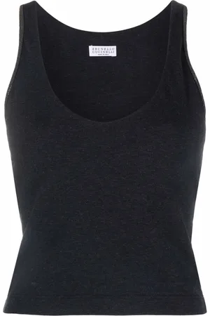 Brunello Cucinelli Scoop-neck vest top