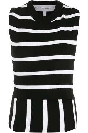 Gloria Coelho Striped sleeveless top