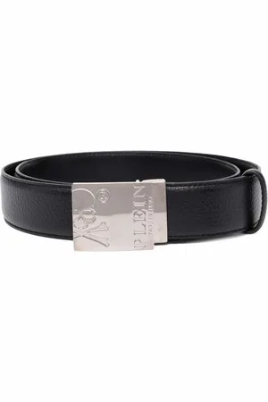 Philipp Plein Engraved-logo buckle belt