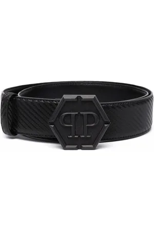 Philipp Plein Hexagon-logo buckle belt