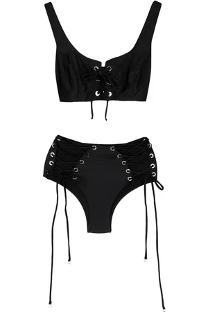 Noire Swimwear Lattice-strap bikini set