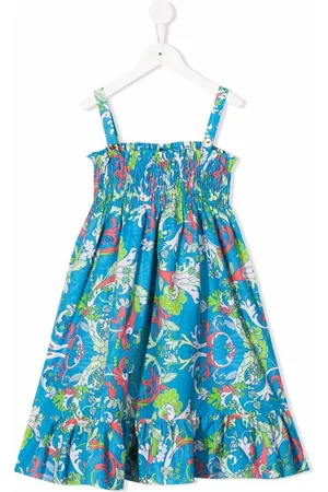 VERSACE Paisley-print flared dress