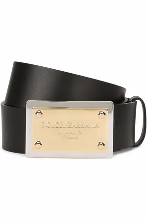 Dolce & Gabbana Logo-buckle leather belt