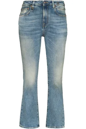 R13 Mid-rise flared jeans
