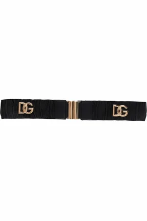 Dolce & Gabbana Logo-plaque ruched belt