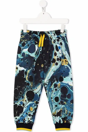 Dolce & Gabbana Marble-print tapered track pants