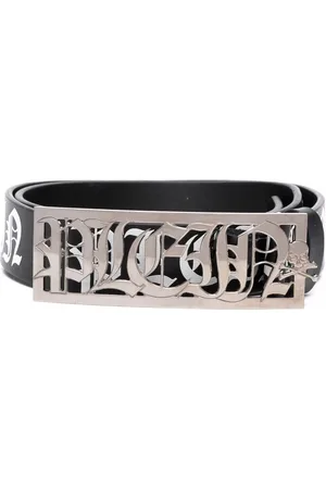Philipp Plein Logo-plaque leather belt