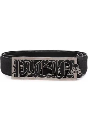 Philipp Plein Logo-plaque leather belt
