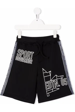 Dsquared2 Slogan-print drawstring track shorts