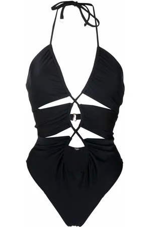 Noire Swimwear Cut-out halterneck swimsuit