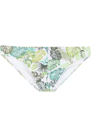 AMIR SLAMA Leaf print swim briefs