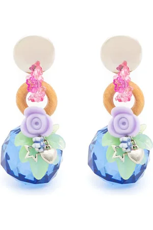 AMIR SLAMA Floral-motif drop earrings