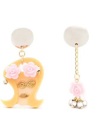 AMIR SLAMA Floral-appliqu?? asymmetric earrings
