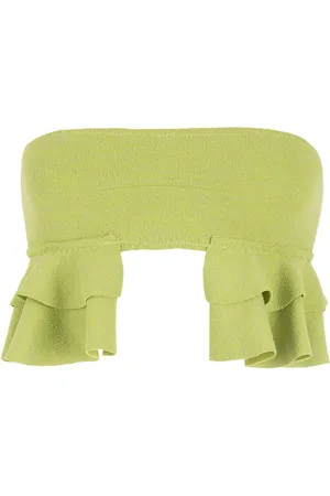 CLUBE BOSSA Turbe ruffle-embellished bandeau bikini top