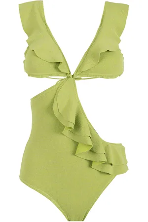 CLUBE BOSSA Ruffled cut-out swimsuit